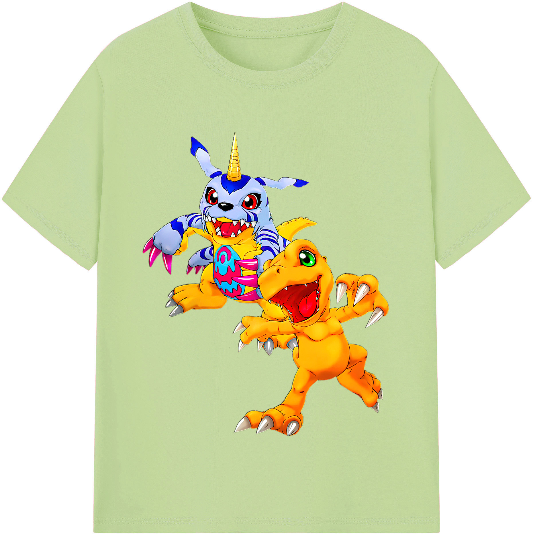 （画像用） Digimon デジタルモンスター/デジモン 綿100％半袖Tシャツ（フロントプリント）